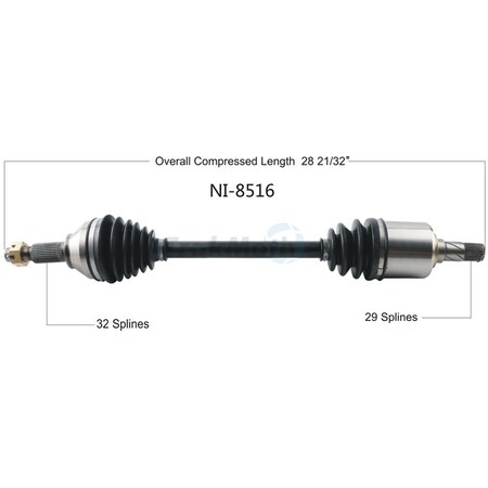 Surtrack Axle Cv Axle Shaft, Ni-8516 NI-8516